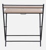 Mamiko Metal Foldable Study Table in Beech Finish