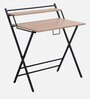 Mamiko Metal Foldable Study Table in Beech Finish