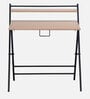 Mamiko Metal Foldable Study Table in Beech Finish
