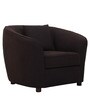 Turin Fabric 1 Seater Sofa In Chestnut Brown Colour