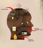Man Backlit Designer Wooden Wall Shelf