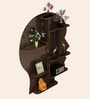 Man Backlit Designer Wooden Wall Shelf