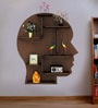 Man Backlit Designer Wooden Wall Shelf