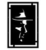 Man Side Face Black Wooden Wall Art