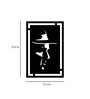 Man Side Face Black Wooden Wall Art