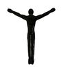 Man Upside Down Black Aluminium (Set of 2) Hanging Wall Art