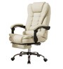 Manager Office Chair with Massager & Footrest in Beige Colour