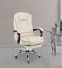 Manager Office Chair with Massager & Footrest in Beige Colour