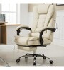 Manager Office Chair with Massager & Footrest in Beige Colour