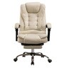 Manager Office Chair with Massager & Footrest in Beige Colour