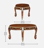 Kunjar Solid Wood Coffee Table In Teak Finish