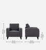 Manchester Fabric 1 Seater Sofa In Grey Colour