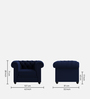 Manchester velvet 1 Seater Sofa In Velvet Blue Colour