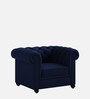 Manchester velvet 1 Seater Sofa In Velvet Blue Colour