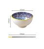 Mandala 250ml Multicolor Ceramic (Set of 6) Dinner Bowl