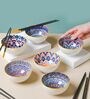 Mandala 250ml Multicolor Ceramic (Set of 6) Dinner Bowl