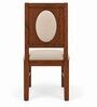 Mandala 6 Seater Dining Set In Provincial Teak Finish With Beige Colour Chair Mandala 6 Seater Dining Set In Provincial Teak Finish With Beige Colour Chair