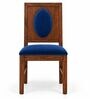Mandala 6 Seater Dining Set In Provincial Teak Finish With Navy Blue Colour Chair Mandala 6 Seater Dining Set In Provincial Teak Finish With Navy Blue Colour Chair