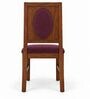 Mandala 6 Seater Dining Set In Provincial Teak Finish With Plum Colour Chair Mandala 6 Seater Dining Set In Provincial Teak Finish With Plum Colour Chair