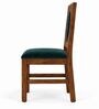 Mandala 6 Seater Dining Set In Provincial Teak Finish With Teal Green Colour Chair Mandala 6 Seater Dining Set In Provincial Teak Finish With Teal Green Colour Chair