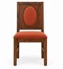 Mandala 6 Seater Dining Set In Provincial Teak Finish With Terracotta Orange Colour Chair Mandala 6 Seater Dining Set In Provincial Teak Finish With Terracotta Orange Colour Chair