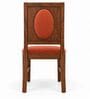 Mandala 6 Seater Dining Set In Provincial Teak Finish With Terracotta Orange Colour Chair Mandala 6 Seater Dining Set In Provincial Teak Finish With Terracotta Orange Colour Chair