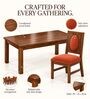 Mandala 6 Seater Dining Set In Provincial Teak Finish With Terracotta Orange Colour Chair Mandala 6 Seater Dining Set In Provincial Teak Finish With Terracotta Orange Colour Chair