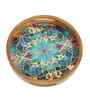 Mandala Bloom Round Tray   Boho Chic Organizer -Large (1 Piece)
