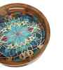 Mandala Bloom Round Tray   Boho Chic Organizer -Small (1 Piece)