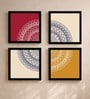Mandala Geometric Set of 4 Framed Posters