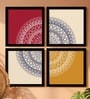 Mandala Geometric Set of 4 Framed Posters