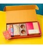 Mandala Gift Box with PLANTABLE Crackers Diwali Hamper (40 Incense Cone Box, Rangoli Box- 5 Colors & Terracotta Diyas)