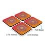 Mandala Orange MDF (Set of 4) Table Coaster