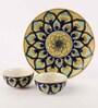 Mandala Print (Set of 3) Ceramic Dinner Plate & Dinner Bowl