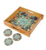 Mandala Wooden Tray & Coaster Set