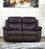 Mandy Leather Manual 2 Seater Recliner In Burgundy Colour