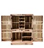 Mane Solid Wood Bar Cabinet in Natural Finish