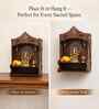 Mangal Ganesha Printed Wooden Pooja Stand