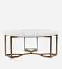 Luxe Coffee Table in White and Gold Colour