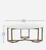 Luxe Coffee Table in White and Gold Colour