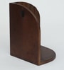 Mango Wood Corner Wall Shelf In Walnut Finish