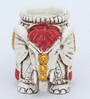 White Resin Elephant Diya