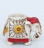 White Resin Elephant Diya