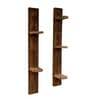 Mango Wood Five Tiered Wall Shelf In Natural Finish
