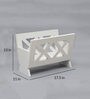 White Mango Wood Magazine Holder