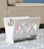 White Mango Wood Magazine Holder