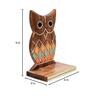 Owl Shape Brown Mango Wood Bookend