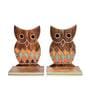 Owl Shape Brown Mango Wood Bookend
