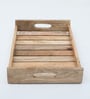 Mango Wood Rectangular Serving Tray in Natural Finish