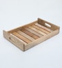 Mango Wood Rectangular Serving Tray in Natural Finish